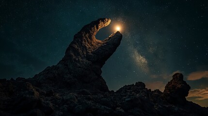Generic Summit Shaped Scene Star Glowing Claw Like