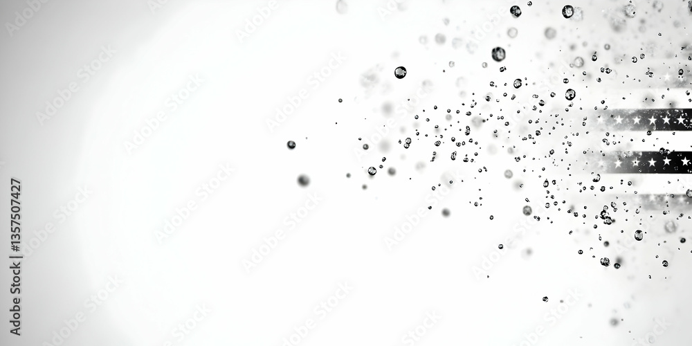 Poster monochrome abstract background with geometric elements and blurred gradient effect in black white an