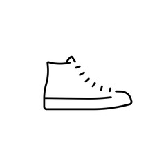 Sneakers linear icon. Shoes line customizable illustration. Contour symbol. Vector isolated outline drawing. Editable stroke