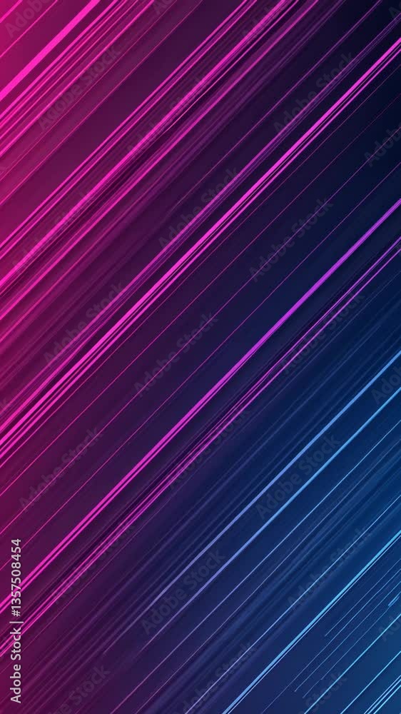 Poster bright abstract lines creating a vibrant gradient effect in shades of pink and blue at a digital art