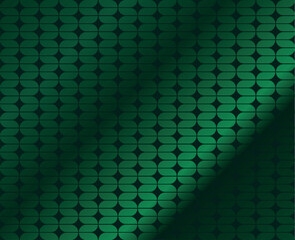 Fototapeta premium Art deco green seamless retro pattern with striped line and oval shape, vector illustration.