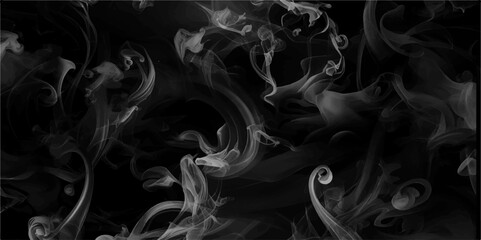 Smoke steam set of airborne particulates and gases emitted. Gray smokes or steam, for use on dark background. Realistic cigarette smoke or steam waves of hot coffee or tea. Food steam, hookah or vapor