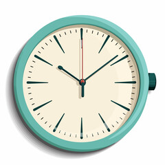 Old clock isolated on white