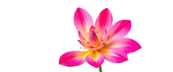 Naklejka premium A single, vibrant bloom isolated against a pure white backdrop, design, picture