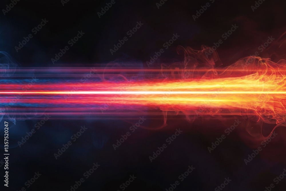 Poster a captivating abstract image featuring a fiery energy beam, showcasing the dynamic contrast between 
