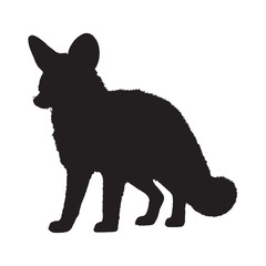 Aardwolf Silhouette Vector - Elegant and Professional Hyena-Like Mammal Graphic for Conservation and Eco-Friendly Projects - Aardwolf Vector - Aardwolf Icon - Aardwolf Illustration

