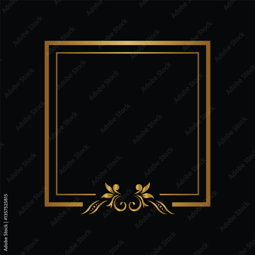 Poster double line rectangle frame draft element design