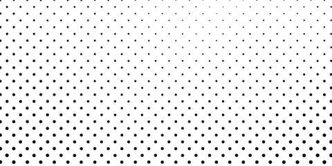 Abstract dotted halftone gradient texture. Vanishing polka dot background. Repeating dots gradation pattern simple abstract modern