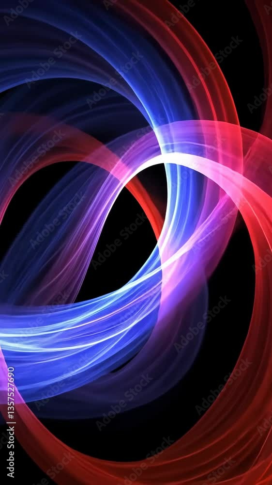 Poster colorful light trails intertwining in a captivating abstract composition with a dark background