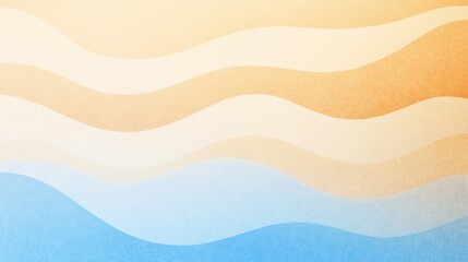 Abstract Waves: A calming, layered design featuring soothing colors reminiscent of sea and sand