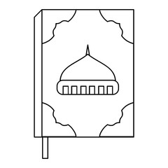 al-quran outline style illustration vector