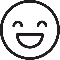 Smiling Emoji Outline Icon