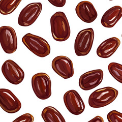 Obraz premium Dates fruits seamless pattern