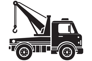 Naklejka premium Tow Truck Illustration for Roadside Assistance and Vehicle Recovery
