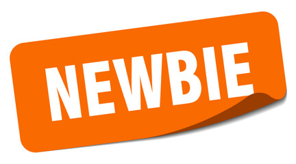 newbie sticker. newbie label