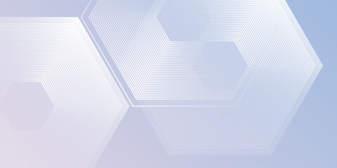 Abstract hexagon lines on light mesh blue an pink background. Geometric stripe line art design for poster, brochure, cover, website, header, web banner, presentation modern abstract simple design