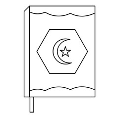 al-quran outline style illustration vector