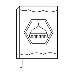 al-quran outline style illustration vector