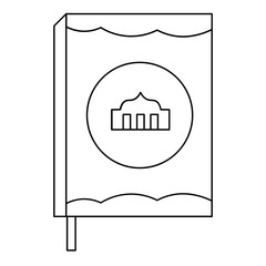 al-quran outline style illustration vector