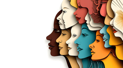 Diverse portraits of women showcasing beauty and unity  