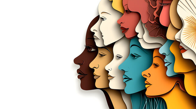 Diverse portraits of women showcasing beauty and unity  