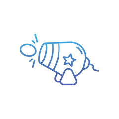 Circus Cannon Vector icon