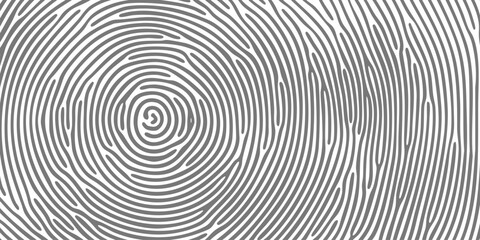 Abstract fingerprint pattern background of finger print lines. Vector fingerprint pattern of organic irregular cells on black white background