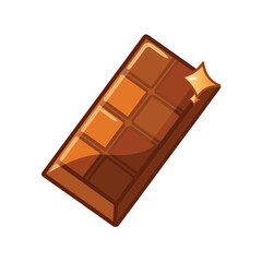 chocolate bar on white background