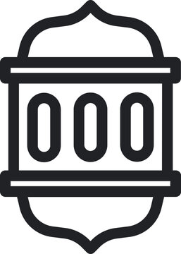 Islamic Lantern Outline Icon