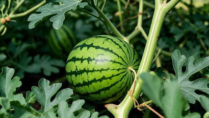 Watermelon in the field.