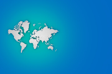 3D world map to use as a background for articles or background images.