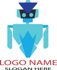 Robot logo icon vector .