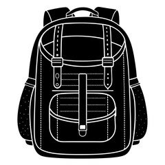 Backpack Silhouette Vector