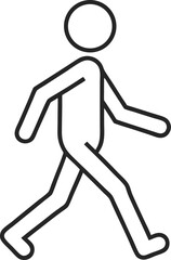 walking man line art icon