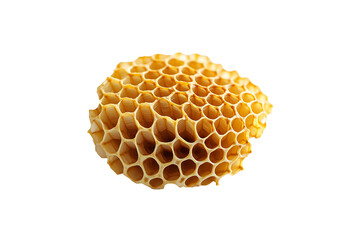 Sweet Honeycomb Hexagonal Structure Isolated on Transparent Background PNG.