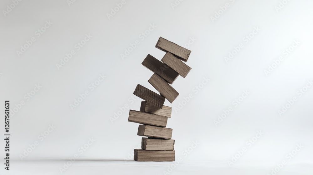 Poster balancing books challenge minimalistic studio photography creative setup close-up unique composition