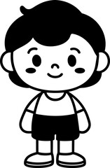 Cartoon Person Illustration: Simple Character, Vector Graphic