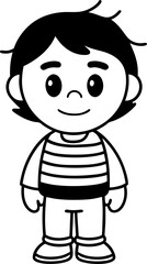 Cartoon Person Illustration: Simple Character, Vector Graphic