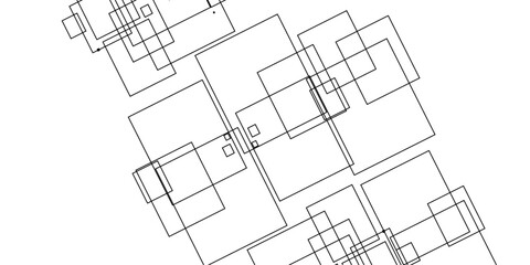 3D black geometric abstract background overlap layer on bright space with rounded rhomb effect decoration.