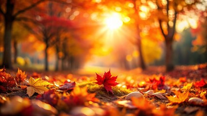 Miniature Fall Foliage Wallpaper: Vibrant Autumn Colors, Tilt-Shift Photography