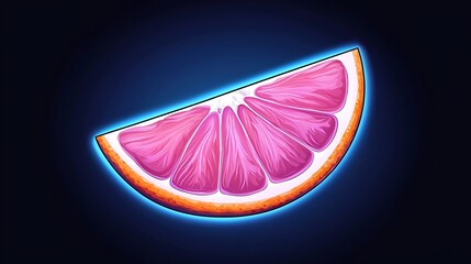 Neon Pink Grapefruit Slice.