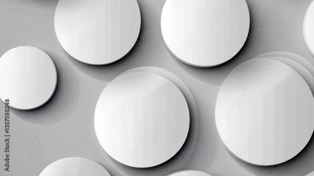 Poster abstract design featuring circular shapes on a smooth background generative ai