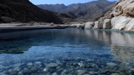 Crystal-clear mountain pool