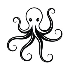 vector illustration of a cartoon octopus