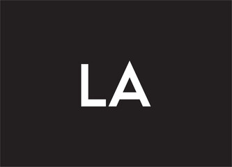 LA Letter Logo, LA Logo, L Letter Logo, A Letter Logo, L Logo, A Logo, LA Monogram Design, LA