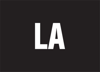 LA Letter Logo, LA Logo, L Letter Logo, A Letter Logo, L Logo, A Logo, LA Monogram Design, LA