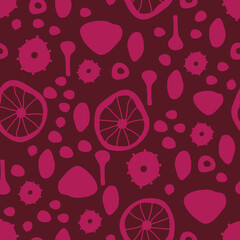 A seamless pattern with hand-drawn BOHO elements