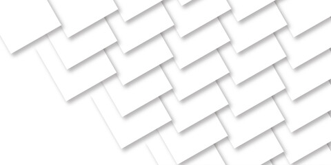 3D White geometric abstract background overlap layer on bright space with rounded rhomb effect decoration. Vector abstract graphic design Banner Pattern background web template.