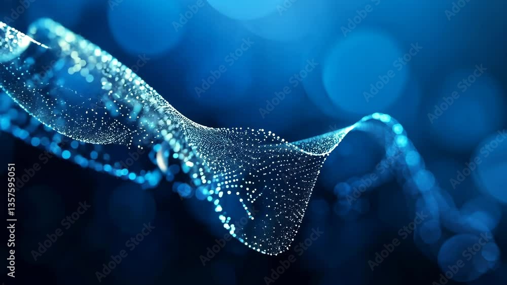 Poster fluid blue technology background showcasing abstract wave patterns generative ai