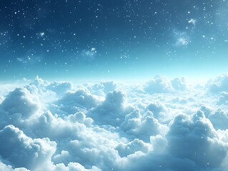 Starry Night Above Clouds